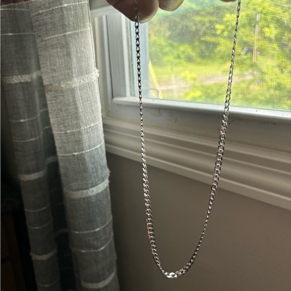 Platinum 925 Italy Cuban Necklace brand New Never Worn! Authentic - Picture 4 of 5